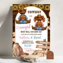 Rustikale Western-Cowboy- oder Cowgirl-Geschlechte