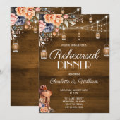 Rustikale Western-Cowboy-Probe-Dinnerparty Einladung (Vorne/Hinten)