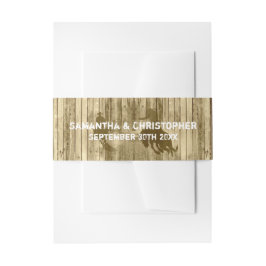 Rustikale Western-Cowboy-Wildwest-Hochzeit Einladungsbanderole