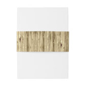 Rustikale Western-Cowboy-Wildwest-Hochzeit Einladungsbanderole (Rückseitenbeispiel)