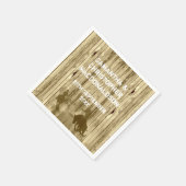 Rustikale Western Cowboy-Wildwest-Themenhochzeit Serviette (Ecke)
