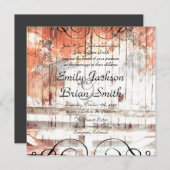 Rustikale Western Cowboy-Zaun Hochzeitseinladungen Einladung (Vorne/Hinten)