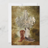 Rustikale Western Cowboyhochzeit Einladung (Vorderseite)