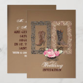 Rustikale Western Cowboyhochzeit Einladung (Vorne/Hinten)