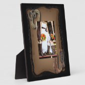 Rustikale Western Cowboyhochzeit Fotoplatte (Seite)