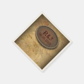 Rustikale Western Cowboyhütte Hochzeit Serviette (Ecke)