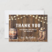 Rustikale Western-Cowboystiefel Vielen-Dank-Karte Dankeskarte (Vorderseite)