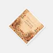 Rustikale Western-Cowgirl-Hochzeitsdusche Serviette (Ecke)