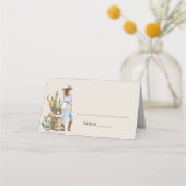 Rustikale Western Cowgirl Wedding Platzkarte (Vorderseite)