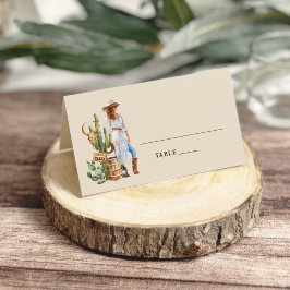 Rustikale Western Cowgirl Wedding Platzkarte