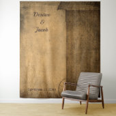 Rustikale Western-Foto-Hochzeit Wandteppich (Beispiel)