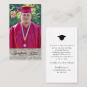 Rustikale Western Graduierungsparty Teilnahme Kart Visitenkarte (Vorne/Hinten)