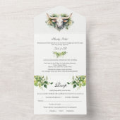 Rustikale Western-Hochzeit All In One Einladung (Innen Boden)