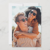 Rustikale Western-Hochzeit aus getriebenem Leder Save The Date (Rückseite)
