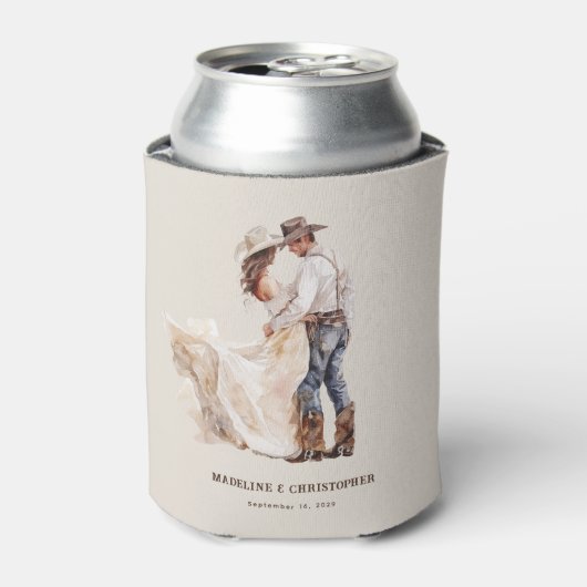 Rustikale Western-Hochzeit Dosenkühler (Kanne Vorderseite)