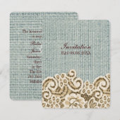 rustikale Western-Hochzeit Einladung (Vorne/Hinten)