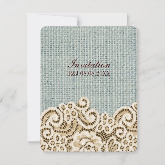 rustikale Western-Hochzeit Einladung (Vorderseite)