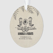 Rustikale Western-Hochzeit Ornament (Vorderseite)