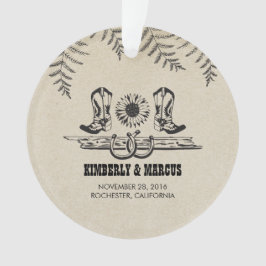 Rustikale Western-Hochzeit Ornament