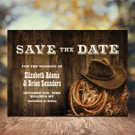 Rustikale Western-Hochzeit Save The Date
