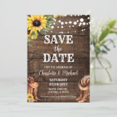 Rustikale Western-Hochzeit - Save the Date Einladung (Stehend Vorderseite)