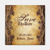 rustikale Western Hochzeit Save the Date Magnet (Vorne)
