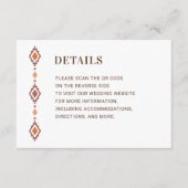 Rustikale Western-Hochzeitskarte mit QR-Code Begleitkarte (Vorderseite)