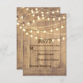 Rustikale Western Holz- und Lichtkarte RSVP (Vorne/Hinten)