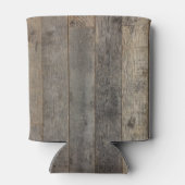 Rustikale Western Holzkornstall Hochzeit Dosenkühler (Rückseite)