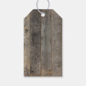 Rustikale Western Holzkornstall Hochzeit Geschenkanhänger (Rückseite)