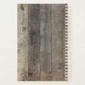 Rustikale Western Holzkornstall Hochzeit Planer (Rückseite)