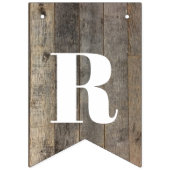 Rustikale Western Holzkornstall Hochzeit Wimpelkette (Zweite Fahne)