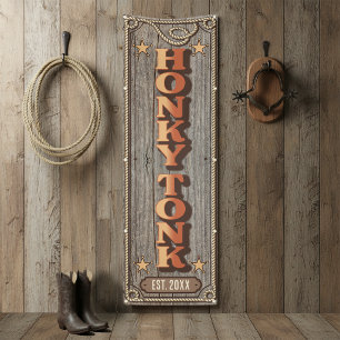 Rustikale Western HONKY TONK Vert ID1318 Banner