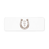Rustikale Western-Hufeisen-Monogramm-Zigarrenbände (Vorne)