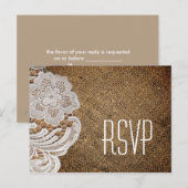 rustikale Western Land Hochzeit und Spitze Einladungspostkarte (Vorne/Hinten)