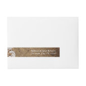 rustikale Western Land Hochzeit und Spitze Rundum-Adressaufkleber (Vorderseite)