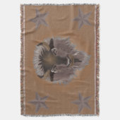 Rustikale Western Plains Bison Throw Blanket Decke (Vorderseite Vertikal)