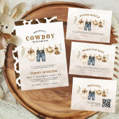 Rustikale Western-Ranch-Cowboy-Windel-Raffle Begleitkarte