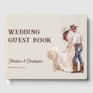 Rustikale Western Ranch Hochzeit Gästebuch