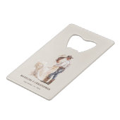 Rustikale Western Ranch Hochzeit Geldbeutel Flaschenöffner (Vorderseite Schrägansicht)