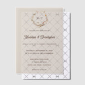 Rustikale Western-Ranch-Monogramm-Hochzeit Pergament Einladungen (Versetzt (Einladung))