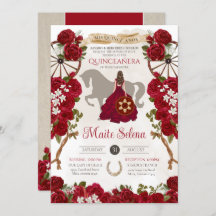 Rustikale Western Rote Rosen Floral Charro Quincea