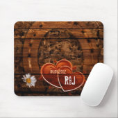 Rustikale Western-Scheunen-hölzerne Mousepad (Mit Mouse)