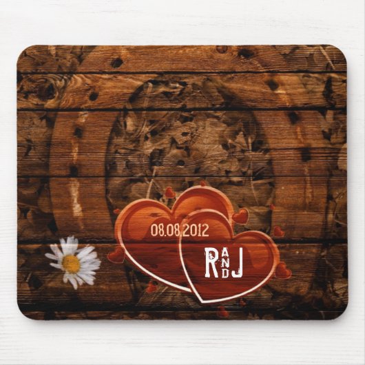 Rustikale Western-Scheunen-hölzerne Mousepad (Vorne)