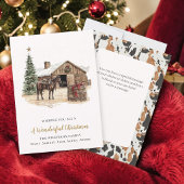 Rustikale Western-Scheunen-Weihnachtskarte Feiertagskarte