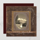 rustikale Western Steampunk Hochzeit Einladung (Vorne/Hinten)