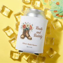 Rustikale Western-Stiefel und sprudelnde Brautpart