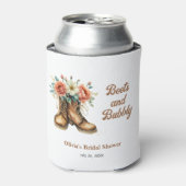 Rustikale Western-Stiefel und sprudelnde Brautpart Dosenkühler (Kanne Vorderseite)