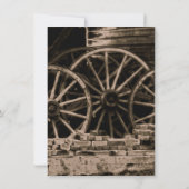 Rustikale Western Wagon Wheding Einladungen (Rückseite)