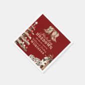 Rustikale Western-Weihnachtsfeier Serviette (Ecke)